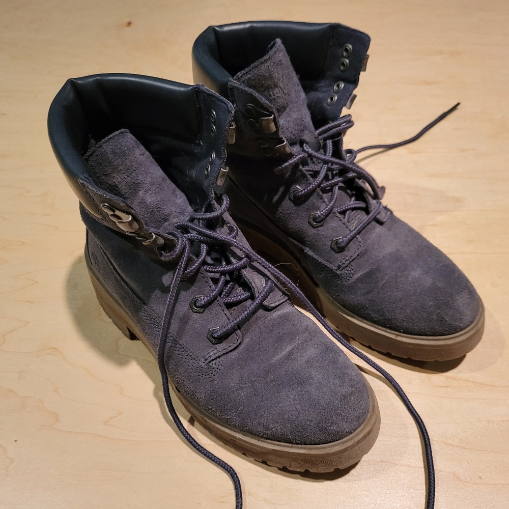 Blue suede 6" timberland boots